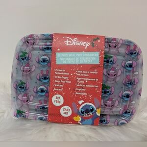 5 for $25 Disney Stitch Meal Prep Container Set Pink & Blue **See Desc & Pix!
